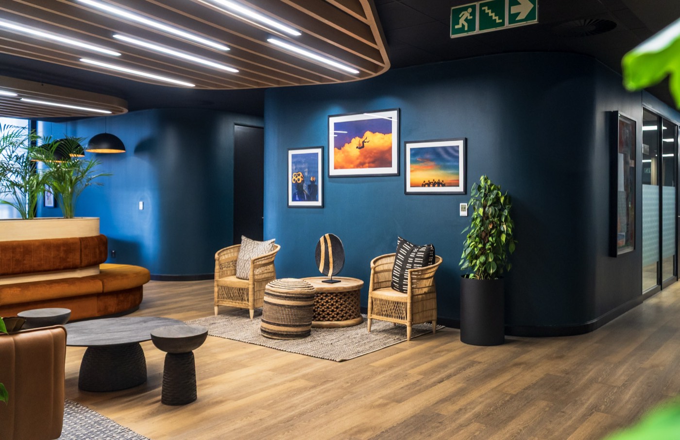 Corporate interior shoot — framed Snaps prints in a Johannesburg office
